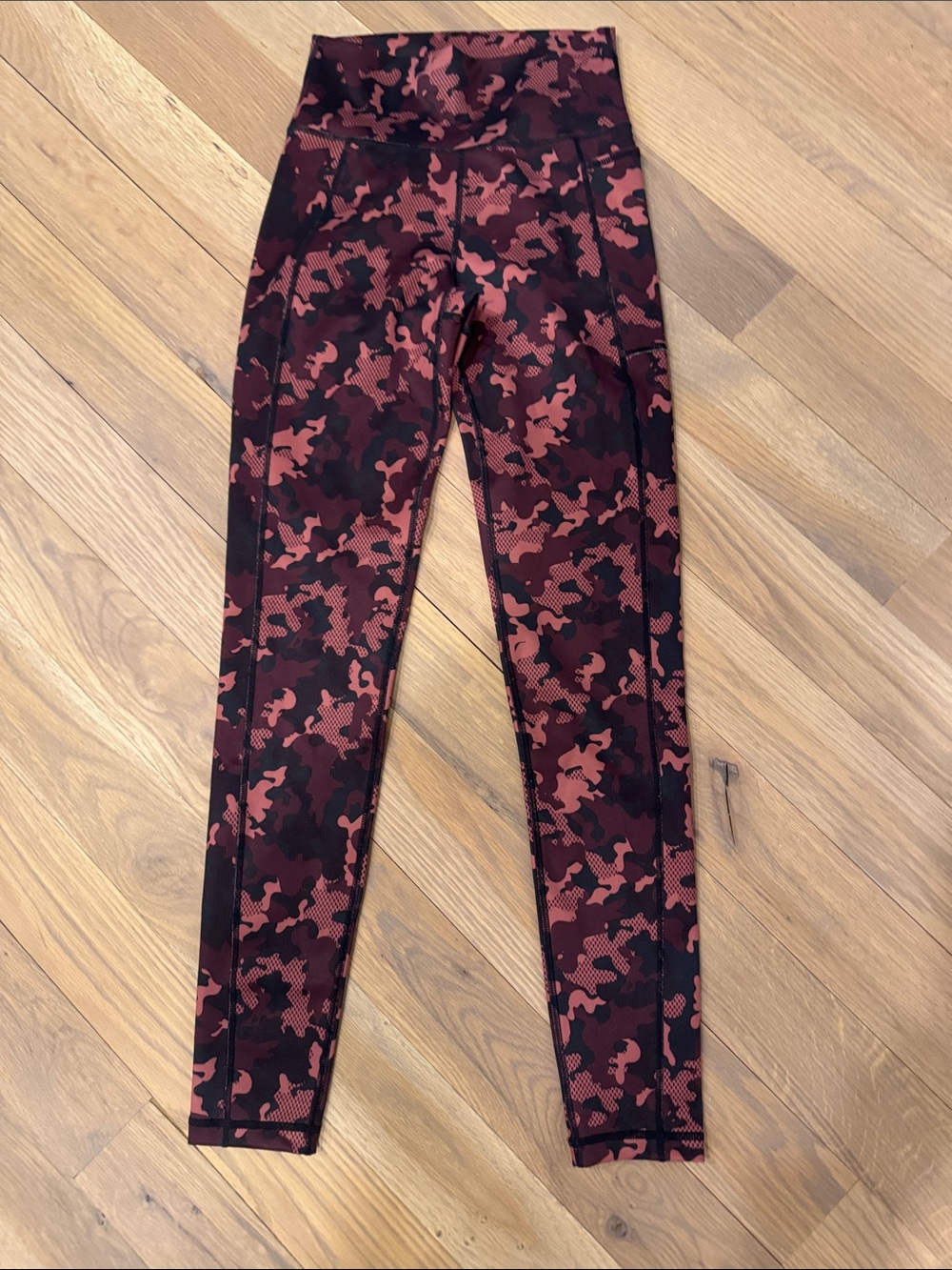 Sweaty Betty Rust and Black Camo Full-Length Leggings